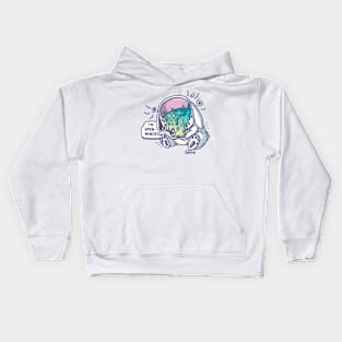 Open-minded bunny rabbit Kids Hoodie